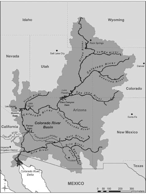 Map Of The Colorado River System Download Scientific Diagram