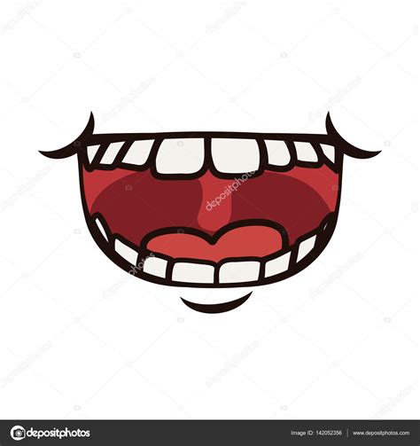Mouth laughing cartoon — Stock Vector © djv #142052356