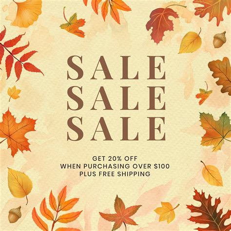 Download Premium Psd Image Of Fall Sell Template Psd For Social Media