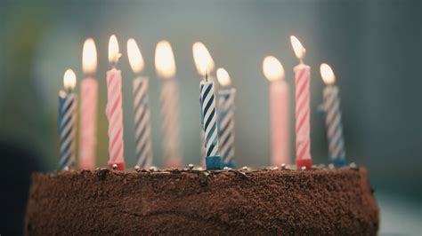 Blowing Candles On Birthday Cake In Slow Stock Footage Sbv 330912324