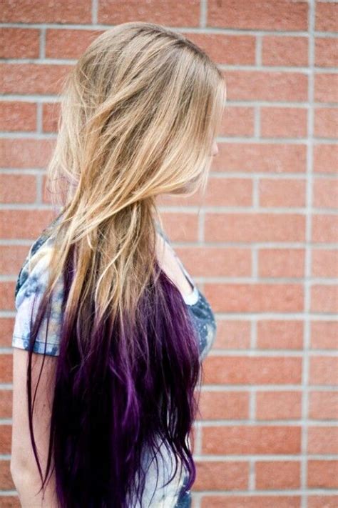 Purple Ombre Hair Except The Blonde Is Going To Be Black