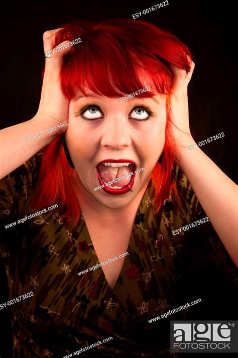 Punky Girl With Red Hair Stock Photo Picture And Low Budget Royalty