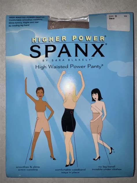 SPANX HIGHER POWER High Waisted Power Panty Sz D Bare Sara Blakely 33
