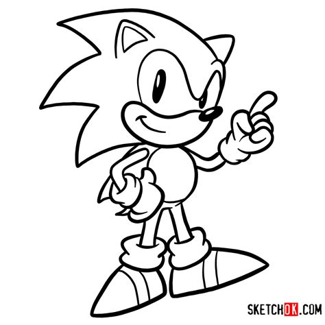 How to draw sonic the hedgehog step by step? How to draw Sonic the Hedgehog SEGA games style - Step by ...
