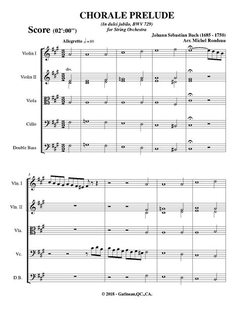 In Dulci Jubilo Bwv 729 Bach Johann Sebastian Imslp Free Sheet