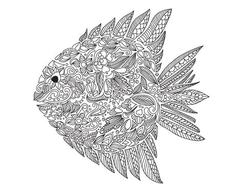 Get The Coloring Page Fish 50 Printable Adult Coloring Pages That