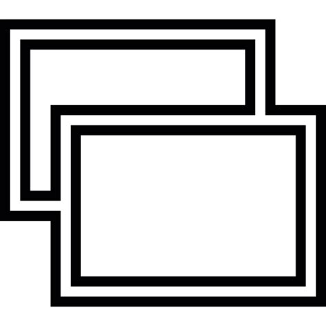Free Icon Two Overlapping Rectangular Boxes Outlines