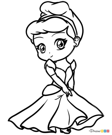 Chibi disney characters coloring pages 2019 open coloring. How to Draw Chibi Cinderella, Cinderella