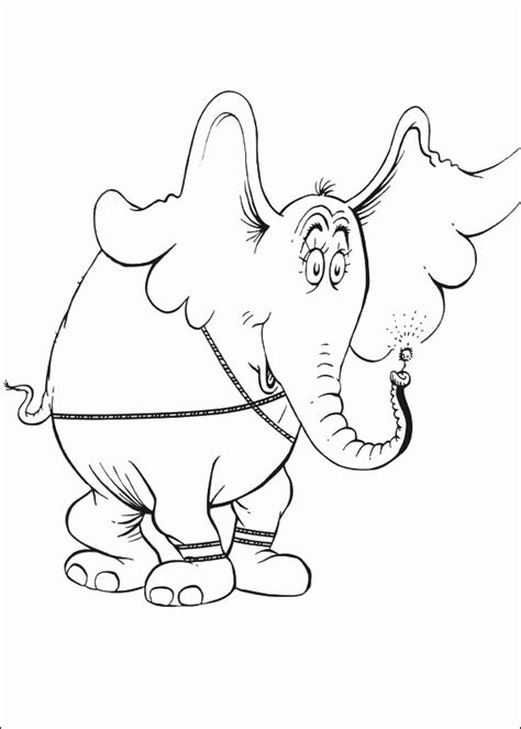 Horton Hears A Who Coloring Pages | Elephant coloring page, Coloring pages, Free printable