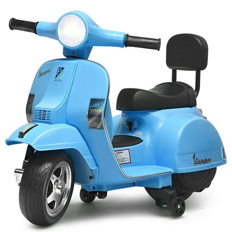 Costway 6v Kids Ride On Vespa Scooter Motorcycle For Toddler W