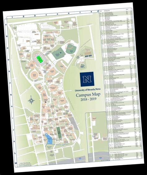University Of Nevada Reno Campus Map 2018 2019 By Geogistics