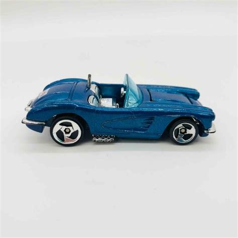 Pair Of 1994 Hot Wheels 58 Corvettes Blue And Teal 164 Etsy