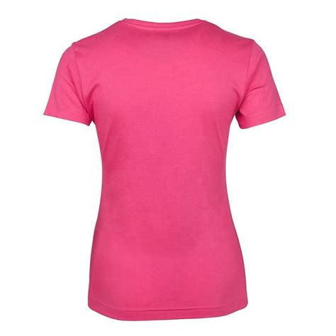Womens Fitted Blank Pink T Shirts