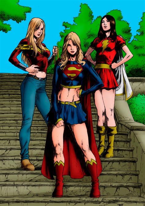Wonder Girl Supergirl And Mary Marvel By Lordblacknemp On Deviantart