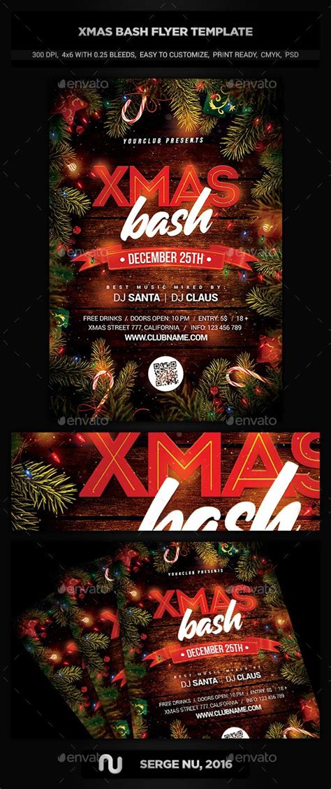 Xmas Bash Party Flyer Template By Sergenu Hi New Item I Hope You