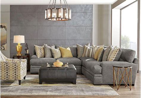 Cindy Crawford Home Palm Springs Gray 3 Pc Sectional Sofas Gray