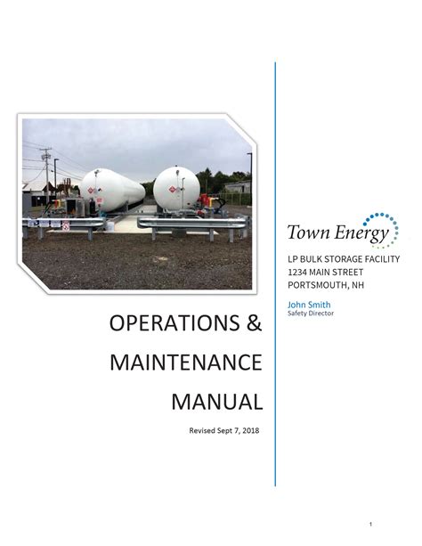 Operations And Maintenance Manuals P3 Propane Safety