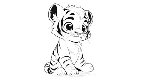 Desenho De Animais Para Colorir De Tigre Adultos E Filhotes