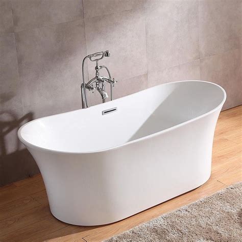 A bathroom is an oasis of relaxation. Stylish Design White Freestanding Acrylic Soaking Bathtub ...