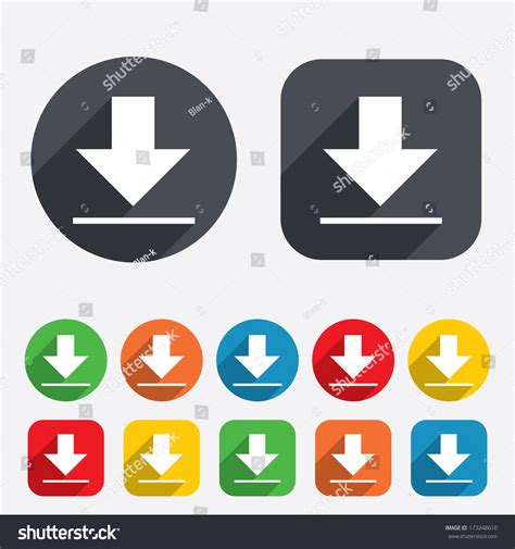 Download Download Icon Upload Button Load Symbol Stock Vector ...