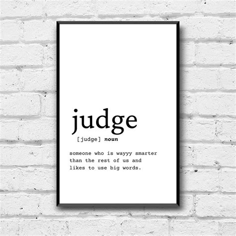Judge Definition Wall Art Judge T Idea Judge Digital Etsy Uk