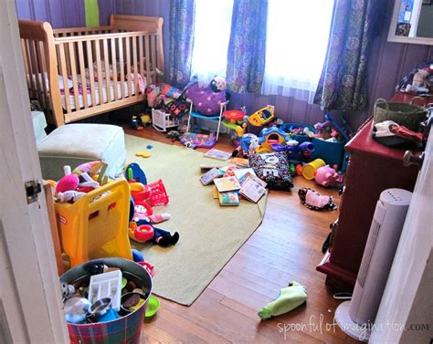 Because there are too many toys. messy girls room - Spoonful of Imagination