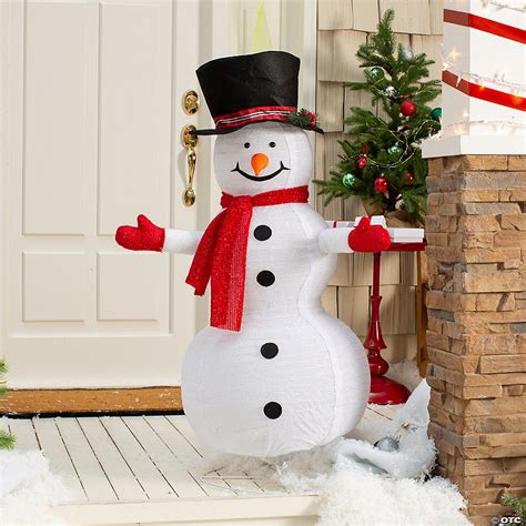 4 Ft Light Up Snowman Collapsible Outdoor Christmas Decoration