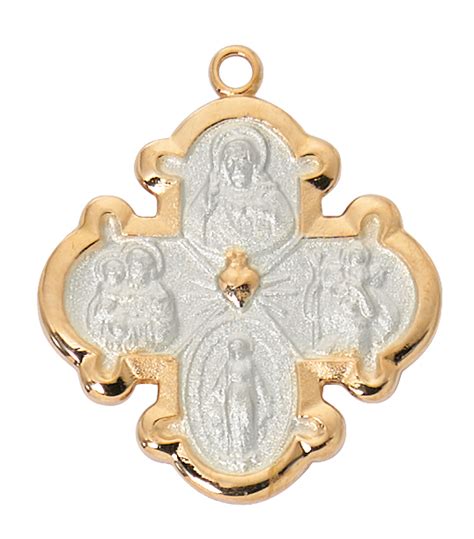 Our Lady Of Consolation Crossescrucifixes 4 Way Rose Gold Two Tone