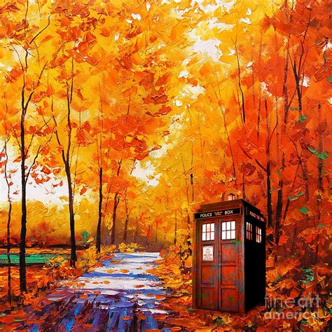Tardis Autumn Painting By Koko Priyanto
