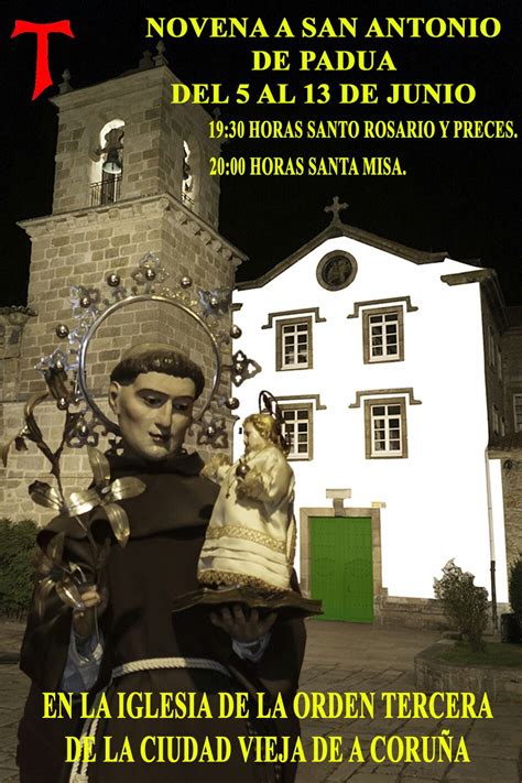 Ilumina a los millones que hoy te saludan. NOVENA A SAN ANTONIO DE PADUA DEL 5 AL 13 DE JUNIO - Orden ...