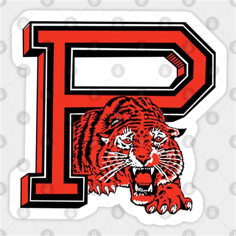 Vintage Princeton Big P Tiger Mascot Princeton Sticker Teepublic