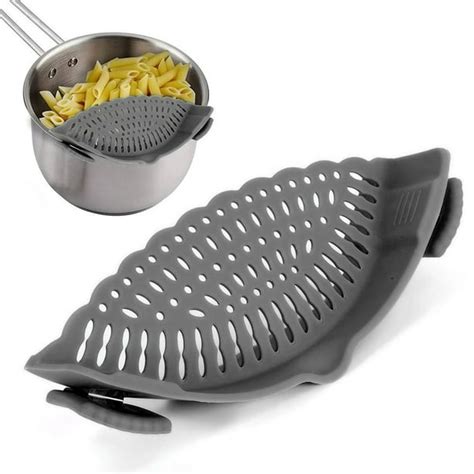 Clip On Strainer For Pots Pan Pasta Strainer Silicone Food Strainer