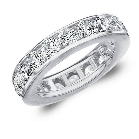 eternity wedding bands 4 carat tw diamond eternity ring in 14k white gold beautiful 4 ct