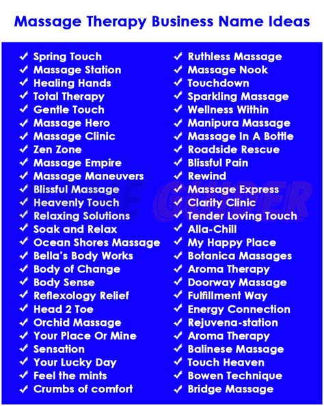 500 Massage Therapy Business Name Ideas 2023