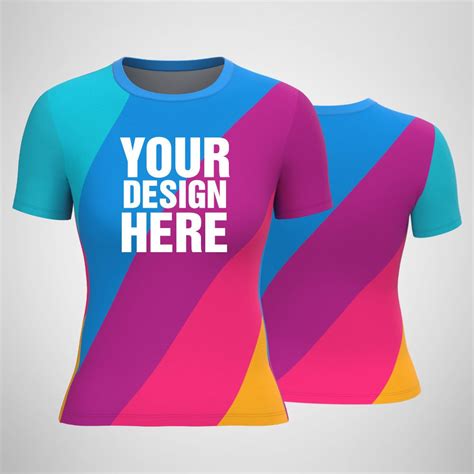Womens All Over Print T Shirt Full Sublimation Printing T Shirts For
