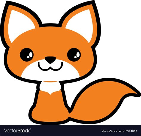 Funny Cartoon Fox Royalty Free Vector Image Vectorstock