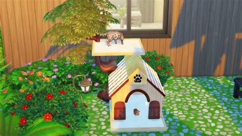 Cat Tree House By Thiago Mitchell At Redheadsims Sims 4 Updates