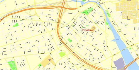 City Map Providence Vector Urban Plan Adobe Pdf Editable Street Map