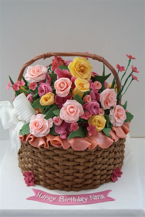 If you don't have an oven, fret not! Nana's Flower Basket... | Basket weave cake, Flower basket ...