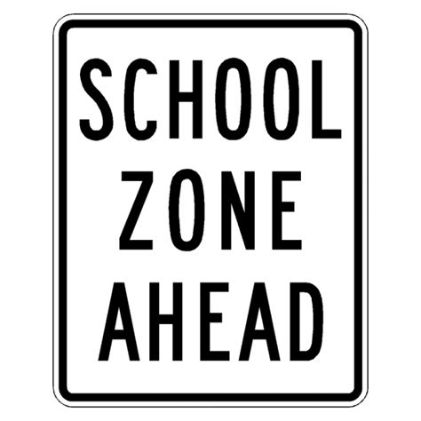 School Zone Real Traffic Signs