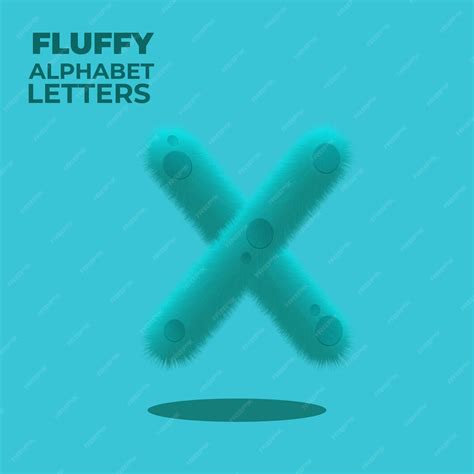 Premium Vector Fluffy Gradient English Alphabet Letter X