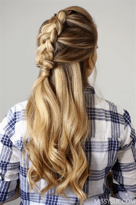 Upside down chunky braids with buns. 3 Fall Hairstyles