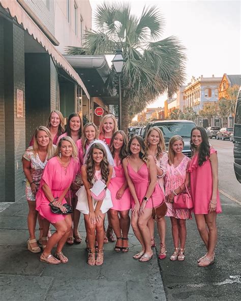 Bachelorette Party Recap Southern Curls And Pearls Bachelorette Party Outfit Pink