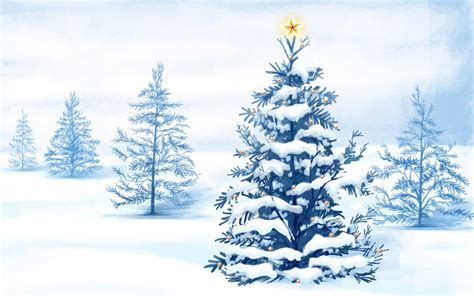 Christmas Snow Trees Wallpapers Hd Wallpapers Id 4792