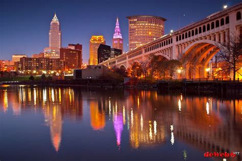 View Of Cleveland Skyline At Night My City In 2019 Cleveland