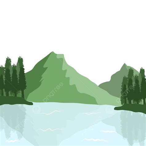 Beautiful View Png Image Beautiful View Of Hills And Lake Illustration