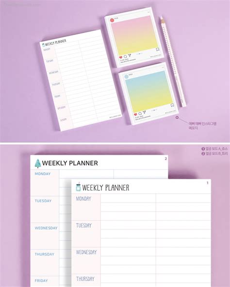 Weekly Planner Notepad Weekly Plan Memo Pad Notepads Etsy