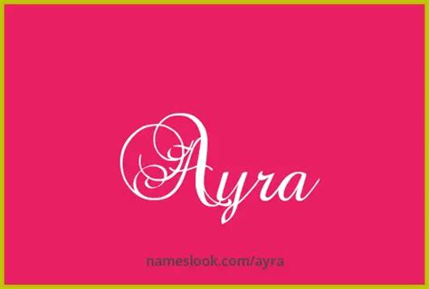 Ayra Meaning Pronunciation Origin And Numerology Nameslook