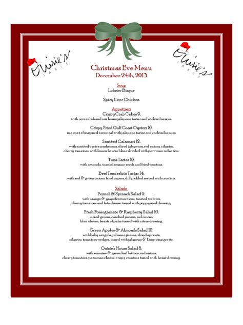 This accessible invitation template allows you to create your own personal christmas party invitations. Christmas Menu Template - 17 Free Templates in PDF, Word, Excel Download