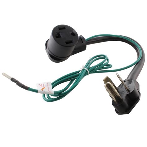 These adapters have a green ground wire for you to read the directions and attach it properly to a good ground. AC WORKS 1.5 ft. 3-Prong 30 Amp Dryer Plug to 4-Prong ...